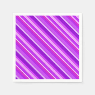 Layered candy stripes - purple and orchid napkin