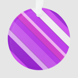 Layered candy stripes - purple and orchid ornament