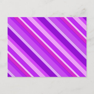 Layered candy stripes - purple and orchid postcard