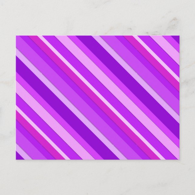Layered candy stripes - purple and orchid postcard (Front)
