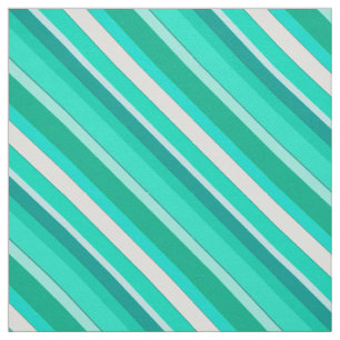 Layered candy stripes - turquoise and white fabric