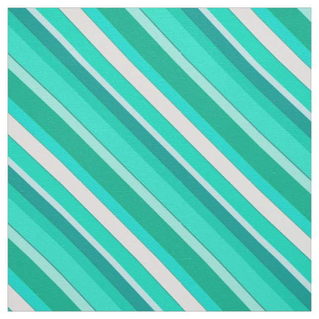 Layered candy stripes - turquoise and white fabric (Swatch)