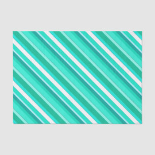 Layered candy stripes - turquoise and white tissue paper
