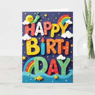 Layered Colours Birthday Card