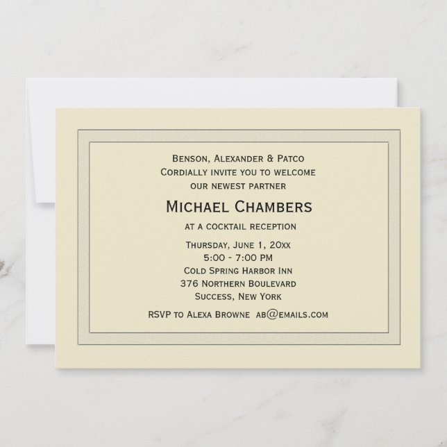 Layered Corporate Invitations (Front)