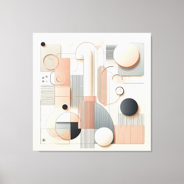 Layered Dimensional Harmony Canvas Print (Front)