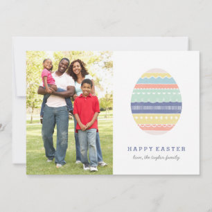 Layered Egg Easter Card - Indigo
