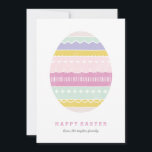 Layered Egg Non-Photo Easter Card - Mauve<br><div class="desc">Send Easter greetings with this colourful Easter egg design.</div>