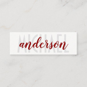 Layered Fonts   Cursive and Classic Mini Business Card