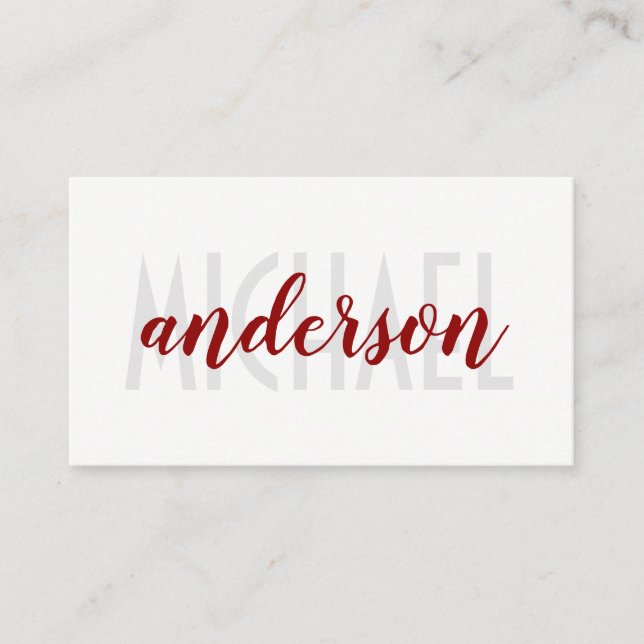 Layered Fonts | Simple Business Card (Front)