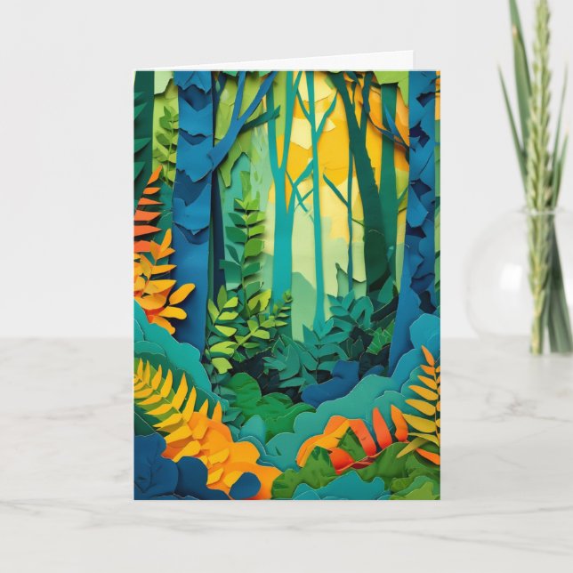 Layered Forest Morning Light Card (Front)