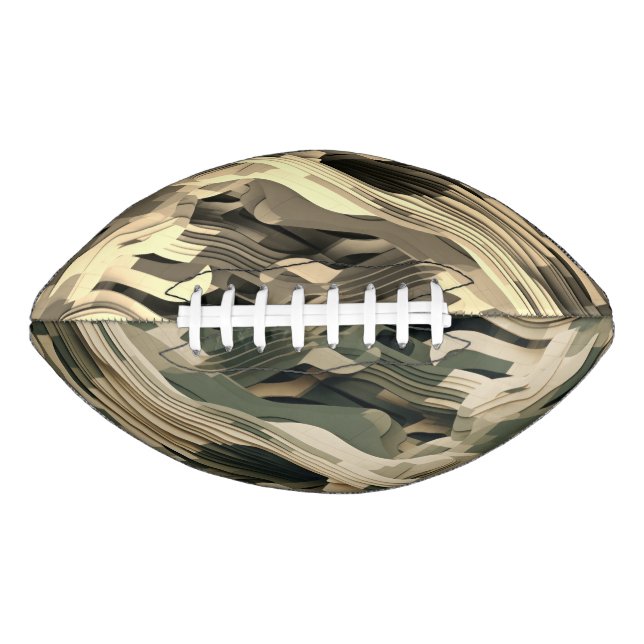 Layered forms in camouflage colours american football (Front)