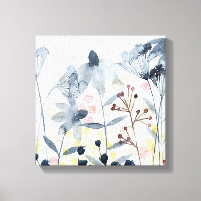 Layered Gardens - Watercolor Flowers Canvas Print (Front)
