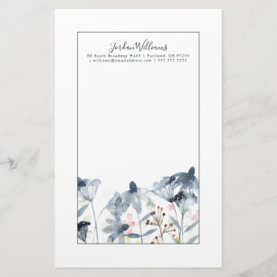 Layered Gardens - Watercolor Flowers Stationery