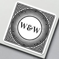 Layered Geometric Monogram Labels - Custom