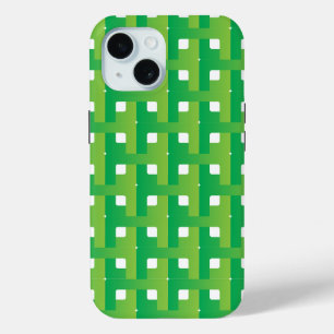 Layered Gradient Green Color iPhone 15 Case