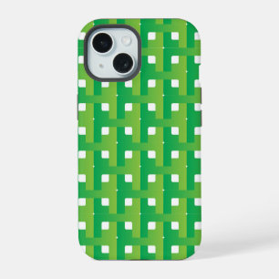 Layered Gradient Green Color iPhone 15 Case