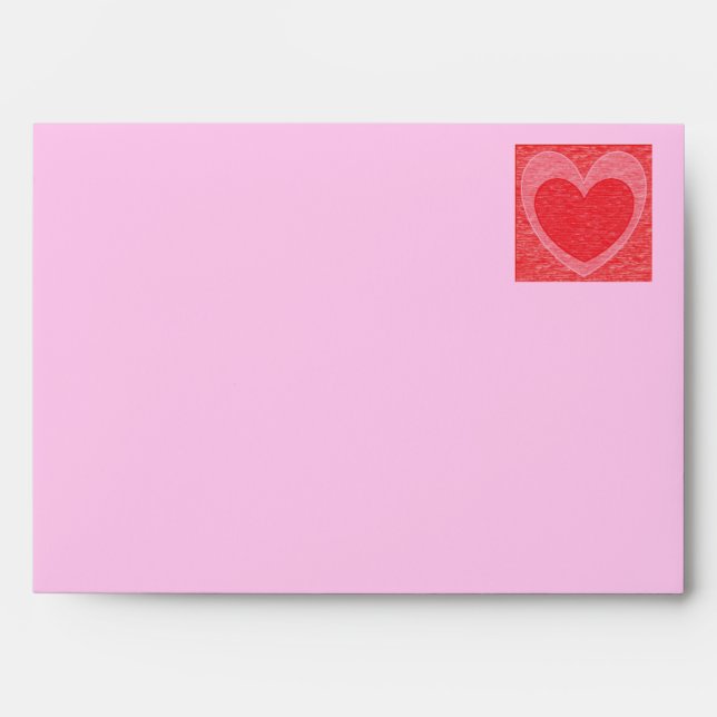 Layered Heart Greeting Card Envelope (Front)