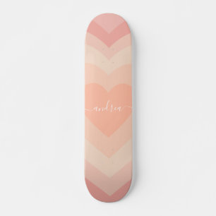 Layered Heart Romantic Valentine's Day & Girl Name Skateboard