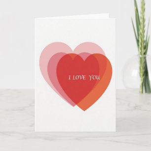 Layered Hearts I Love You Card
