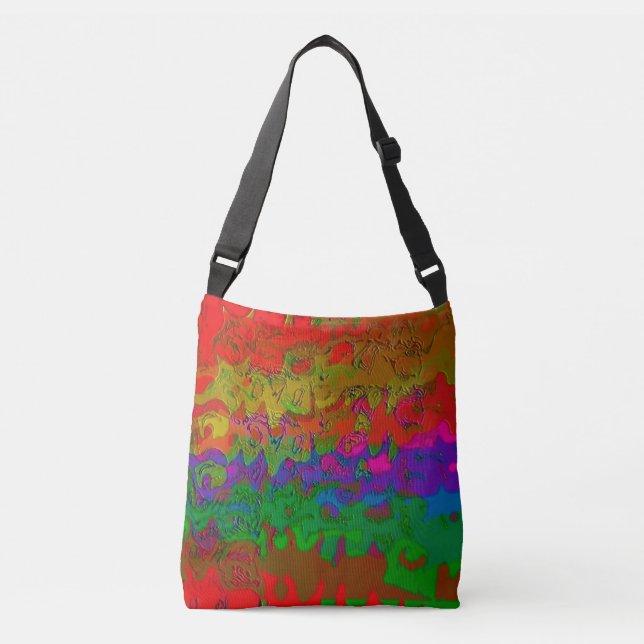"Layered in Colour" Cross Body Tote Bag (Front)