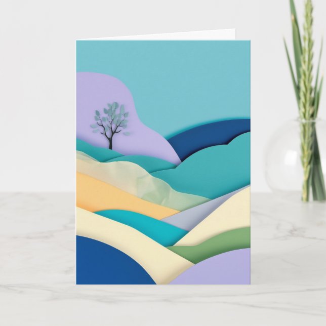 Layered Landscape Paper Dreamscape Card (Front)