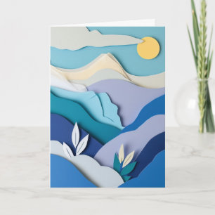 Layered Mountains Sunlight Card
