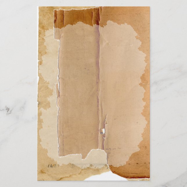 Layered Old Torn Paper 3  Stationery (Front)