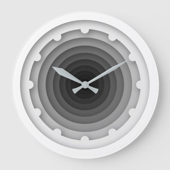Layered paper effect wall clock (Front)