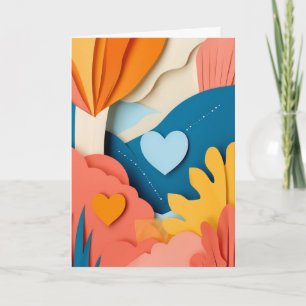 Layered Paper Garden Embrace Card