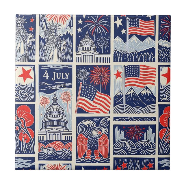 Layered Patriotic Paper Cut Tile Pattern (1) (Front)