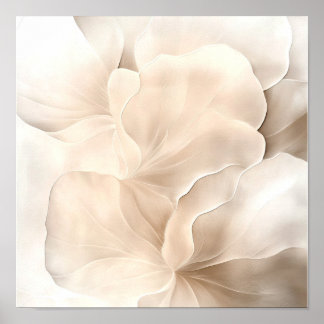 Layered Petal Calm – Elegant Abstract #3 Poster