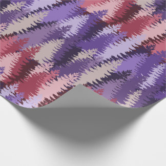 Layered Pine Forest Pattern Wrapping Paper