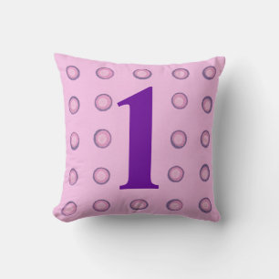 Layered Pink and Purple Polka Dots Age 1 Pillows