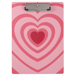 Layered Pink Heart Aesthetic Clipboard