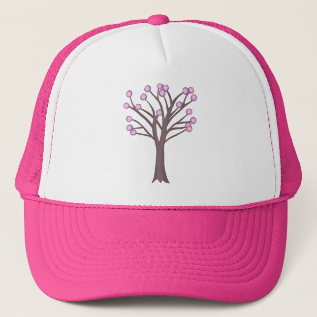 Layered Pink Polka Dots Tree Hats (Front)