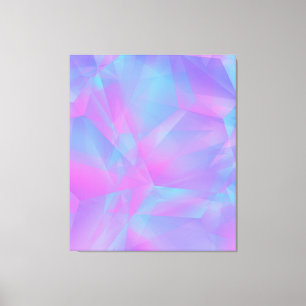 Layered Polygons Pink Blue Purple Canvas Print