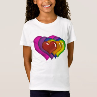 Layered Rainbow Coloured Hearts Tees 3