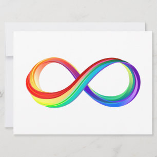 Layered Rainbow Infinity Symbol Announcement