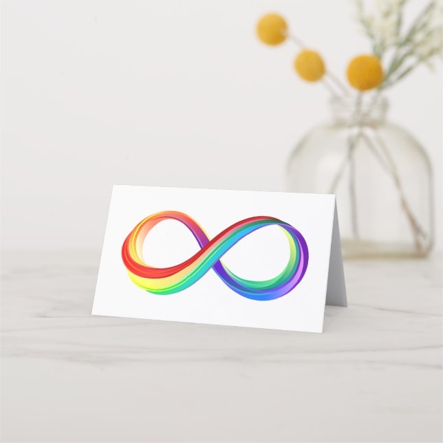 Layered Rainbow Infinity Symbol Appointment Card (Front)