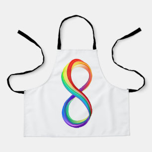 Layered Rainbow Infinity Symbol Apron