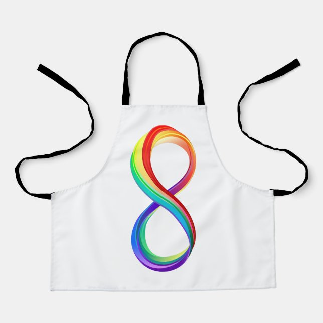 Layered Rainbow Infinity Symbol Apron (Front)