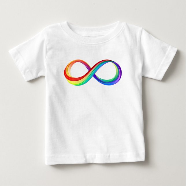 Layered Rainbow Infinity Symbol Baby T-Shirt (Front)