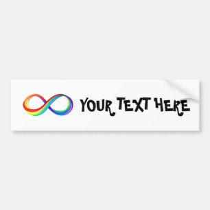 Layered Rainbow Infinity Symbol Bumper Sticker