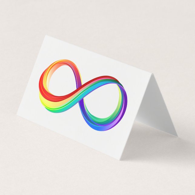 Layered Rainbow Infinity Symbol Business Card (Front)
