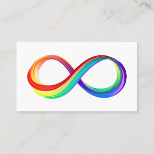 Layered Rainbow Infinity Symbol Calling Card