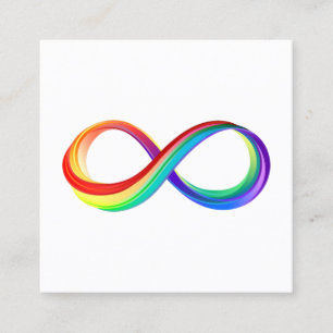 Layered Rainbow Infinity Symbol Calling Card