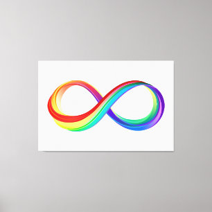 Layered Rainbow Infinity Symbol Canvas Print