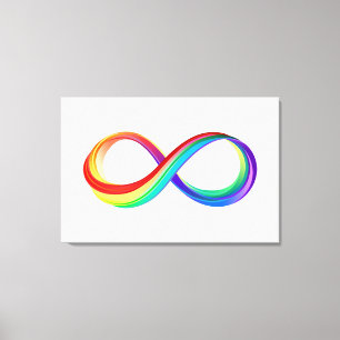 Layered Rainbow Infinity Symbol Canvas Print