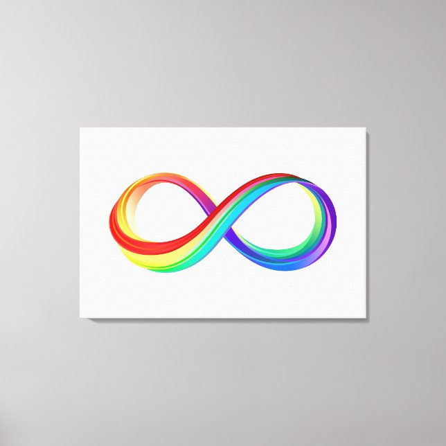 Layered Rainbow Infinity Symbol Canvas Print (Front)